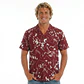 Camisa Napohe Burdeo con figuras rapa nui - thumbnail 1
