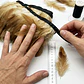 10 yardas o 9mts Boa Plumas Cafe Claro Con Beige 10 A 12 Cm - Miniatura 4