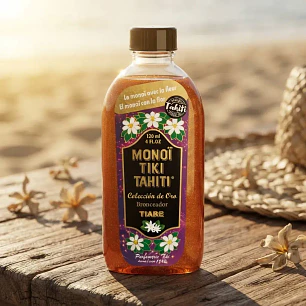 Bronceador Oro Monoi Tiki Tahiti Tiare con brillos Hypnose 120ml