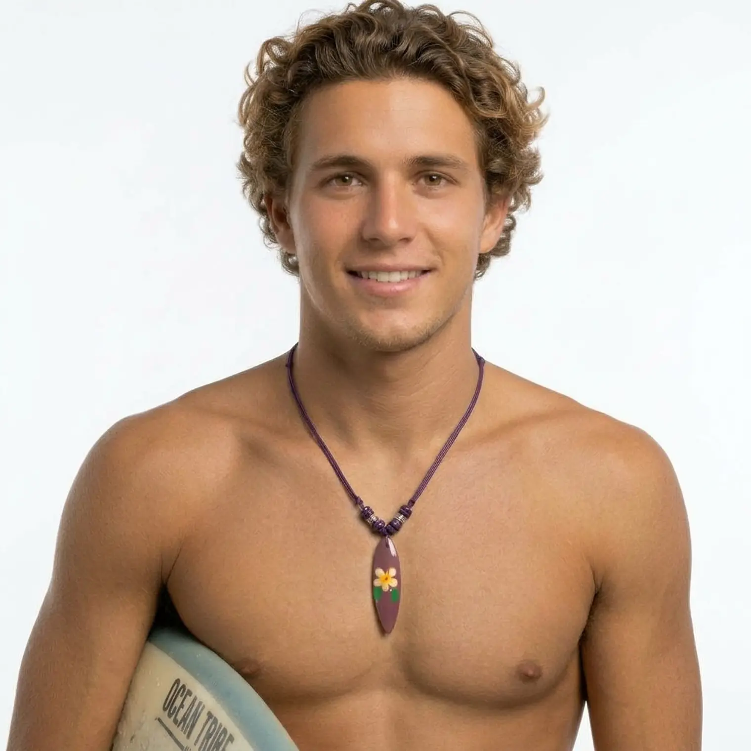 Colgante ajustable tabla de surf morado hibisco 3