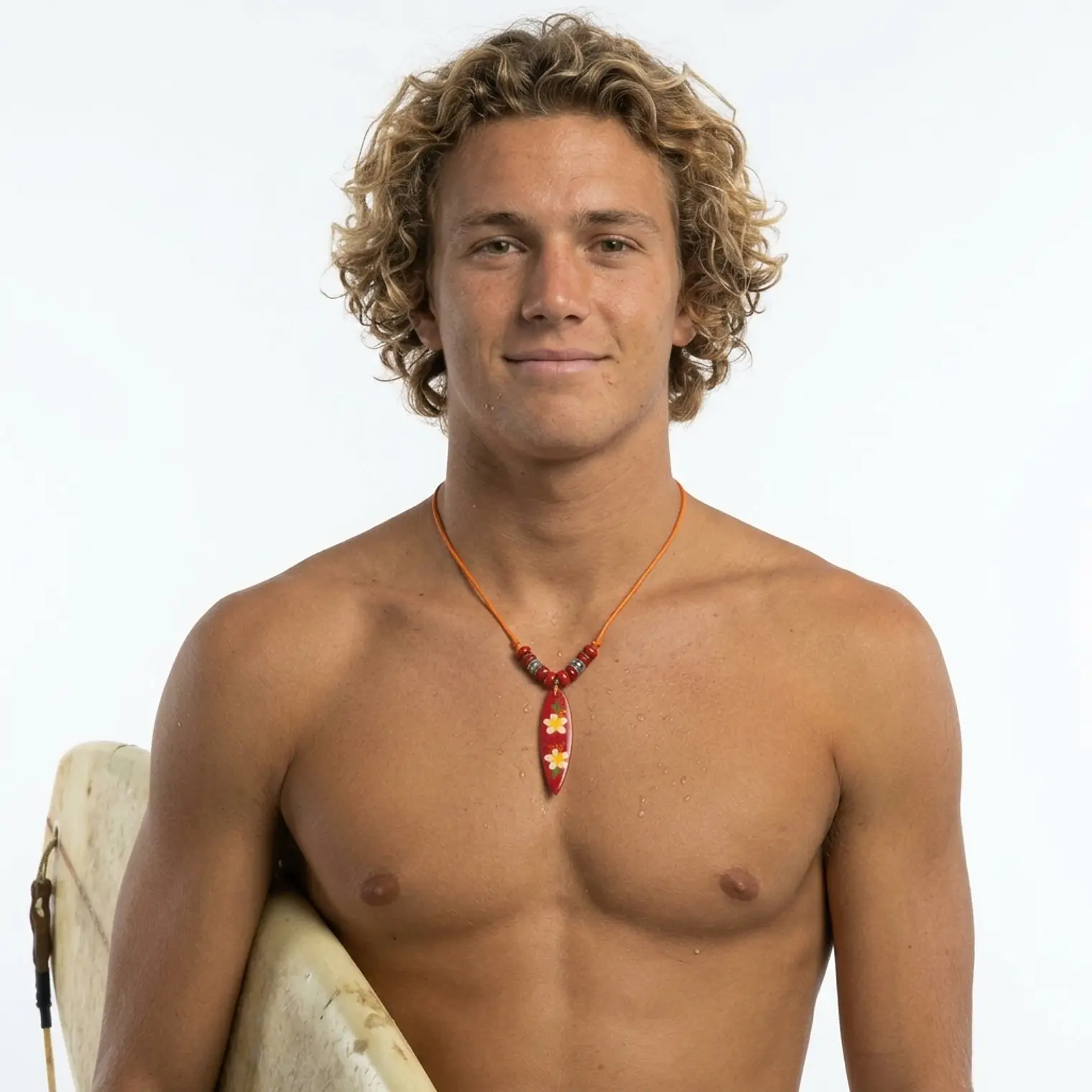 Colgante ajustable tabla de surf fucsia 2 hibiscos 3