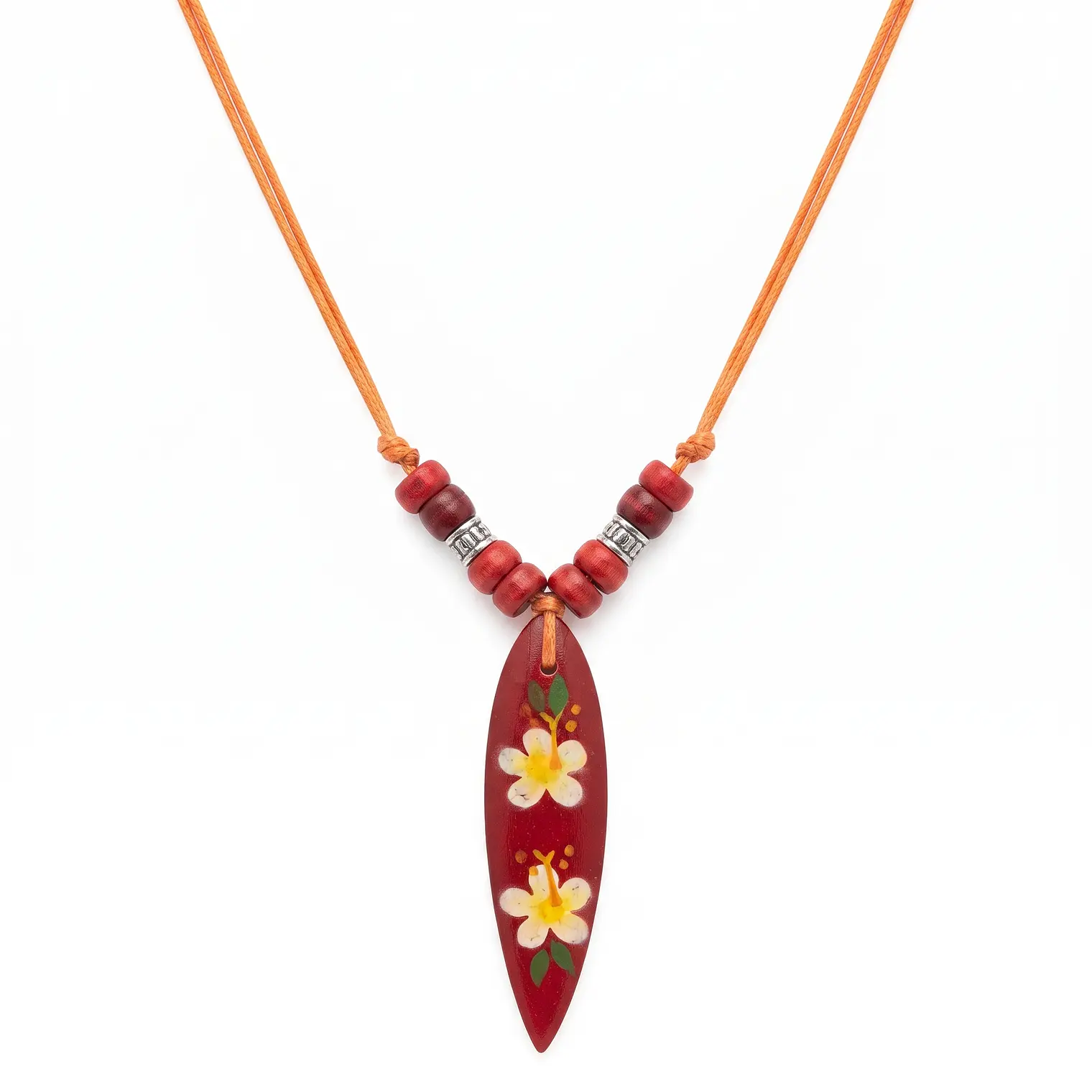 Colgante ajustable tabla de surf fucsia 2 hibiscos 2
