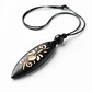 Colgante ajustable tabla de surf negra con hibisco - Miniatura 2