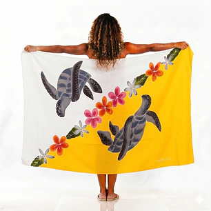 Pareo Bicolor L con Tortugas 1,70x1,15mts