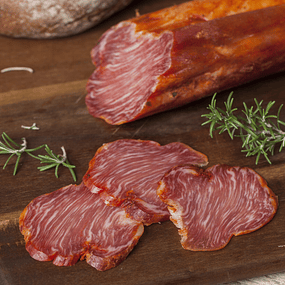 Lomo Embuchado ibérico de Cebo Etiqueta negra - Pieza 650 g. aprox.