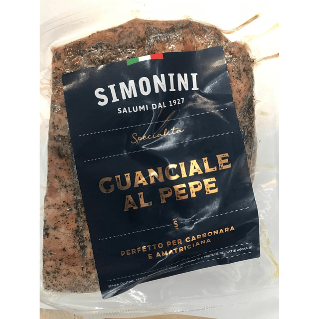 Simonini Guanciale al Pepe 1,3 Kg aprox
