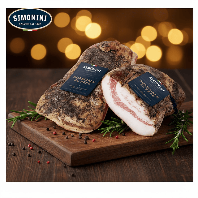 Simonini Guanciale al Pepe 1,3 Kg aprox