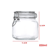 Frasco Canister Cierre Hermético Clip 850ml Transparente