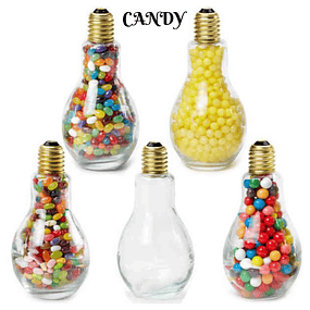 Ampolleta de Plastico con Tapa Metalica Rosca & Tus Regalos Inovadores