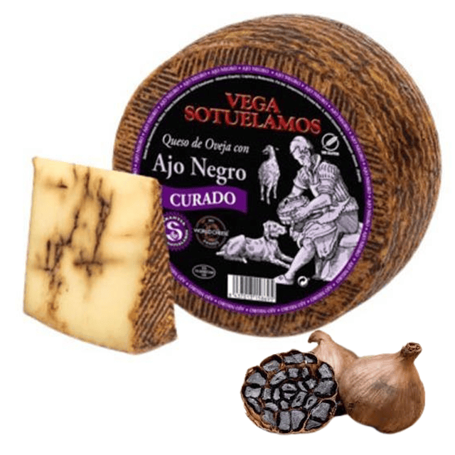 Queso Curado de Oveja con Ajo Negro 3,3 Kg aprox. Importado.