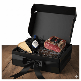 Box ibérico Deluxe & 1 Kilo Jamón Serrano & Chorizo Vela Ibérico 500g