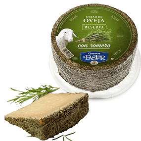QUESO OVEJA CURADO AL ROMERO EL PASTOR 1 Kg IMPORTADO DE ESPAÑA.