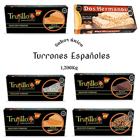 6 Turrones Selección importados de España 1,200 Kg