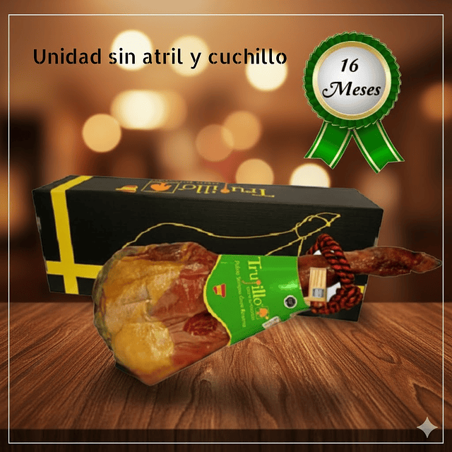 Jamón Serrano Reserva  importada de España. 5 Kilos aprox sin Atril y Cuchillo