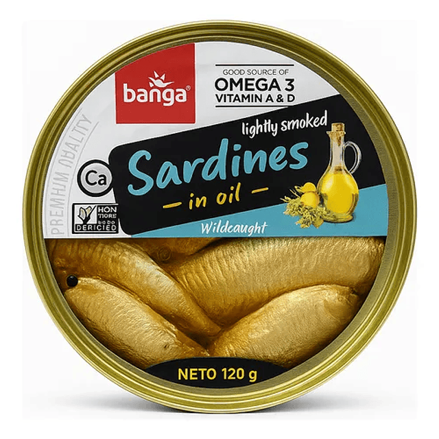 Sardinas Ahumadas en Aceite 120g. Banga