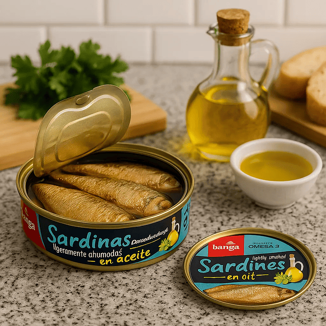 Sardinas Ahumadas en Aceite 120g. Banga