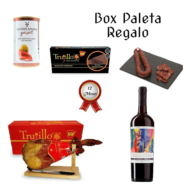 Box Paleta Serrano Roja Sorprende con este Regalo & Número 2
