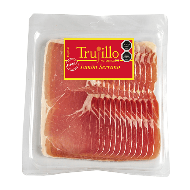 Display Jamón Serrano Laminado Etiqueta Roja 180g