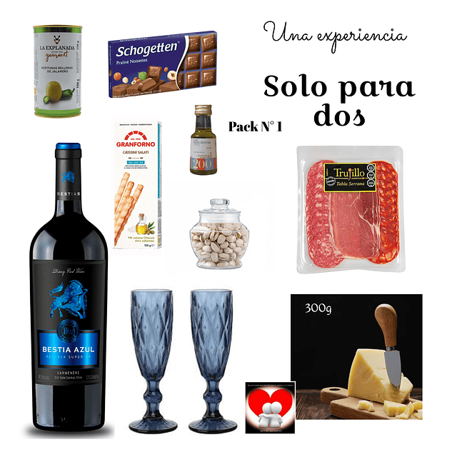 Box Solo Para Dos N° 1 Un día Especial en Caja de Regalos