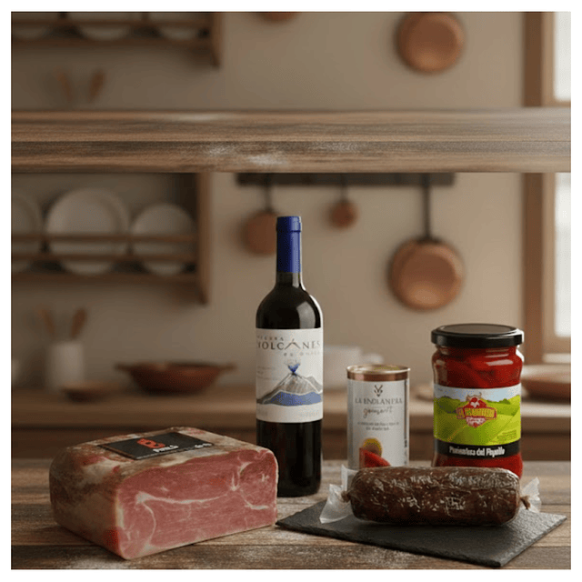 Jamón Serrano 1 kilo & Pimientos del Piquillo - Date el Gusto