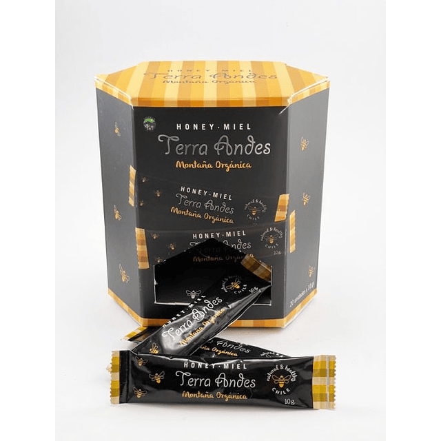 Miel de Montaña Organica, 20 Sachet 10g c/u
