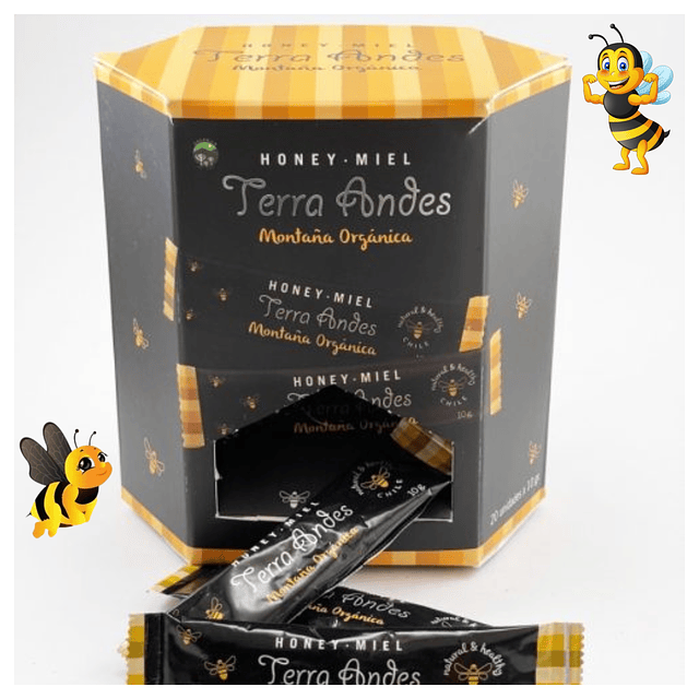 Miel de Montaña Organica, 20 Sachet 10g c/u