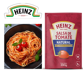Salsa de Tomate Heinz Natural 200 g. Con el Auténtico Sabor del Tomate