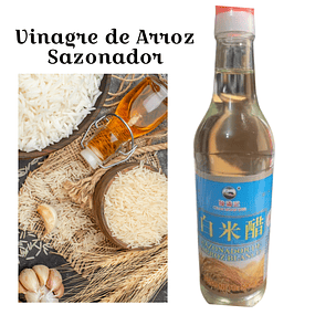 Vinagre de Arroz Blanco Sazonador 500ml Envase Vidrio