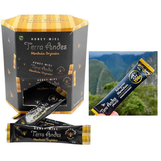 Miel de Montaña Organica, 20 Sachet 10g c/u