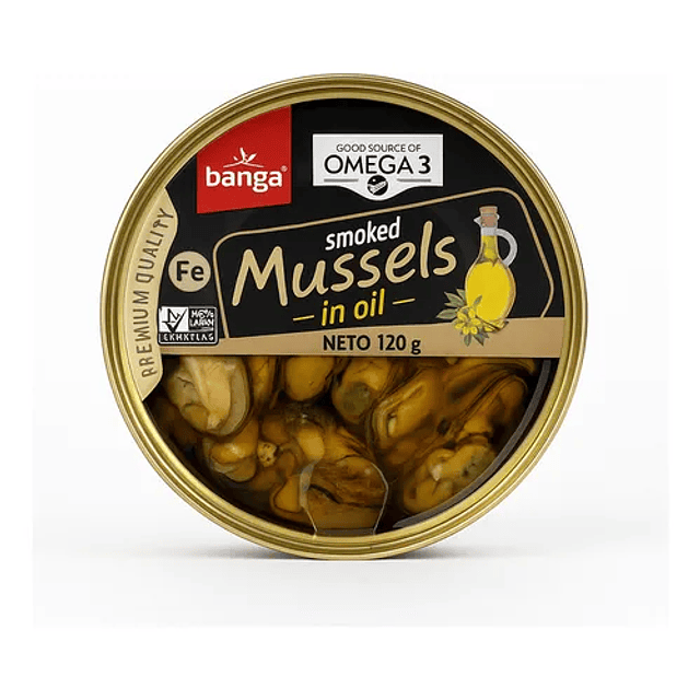 Choritos Ahumados en Aceite 120g Premium