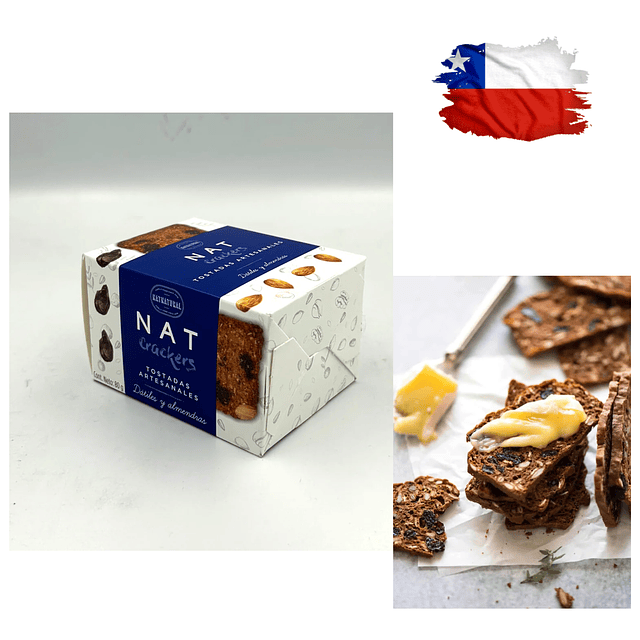 Nat Crackers Datil y Almendras 80Gr