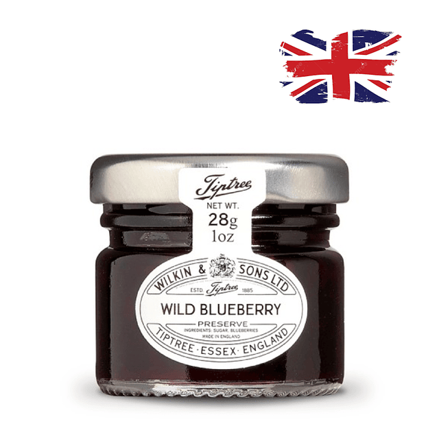 Mermelada de Grosellas arándanos Wild Blueberry Tiptree Mini de 28 g Importadas de Inglaterra