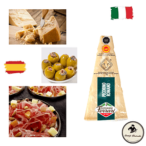 Queso Pecorino - Tabla ibérica - Aceituna con Anchoas - Una oda al Paladar