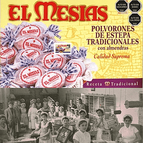 Polvorones Un Clasico Navideño Estilo Tradicional de la Estepa Española. Envoltura a Moño 400g