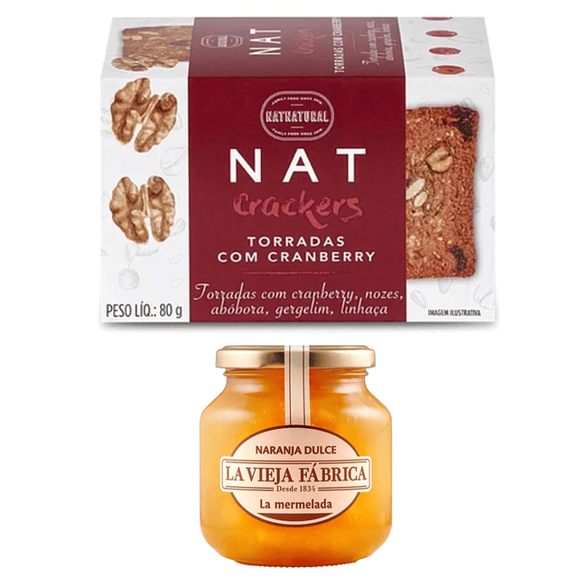 Pack 3 Nat Crackers + Naranja Dulce Con Fruta 280g