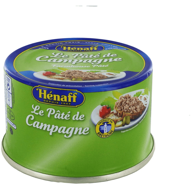 Pack Pâté Hénaff Campagne y 2 Paté Foie Henaff 78g Mousse Importado de Francia.