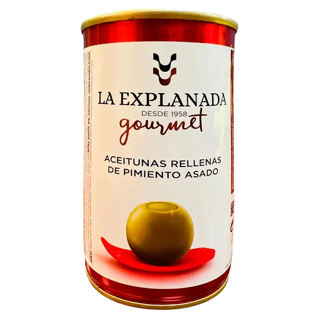 La Explanada Aceitunas Rellenas de pimentón asado 350g