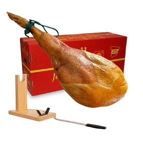 Paleta jamón serrano Pierna delantera etiqueta roja  4,2 a 4,8 Kg con atril y cuchillo