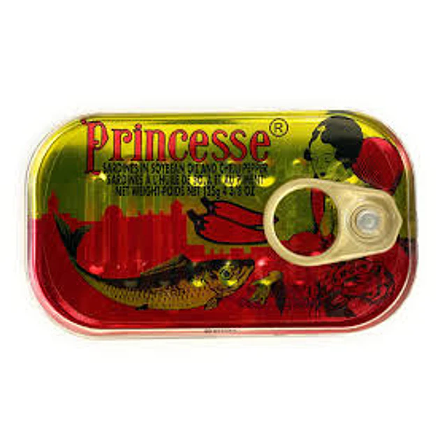 Sardinas en Aceite de Soja 125 gr. Princesse Importadas de Marruecos.