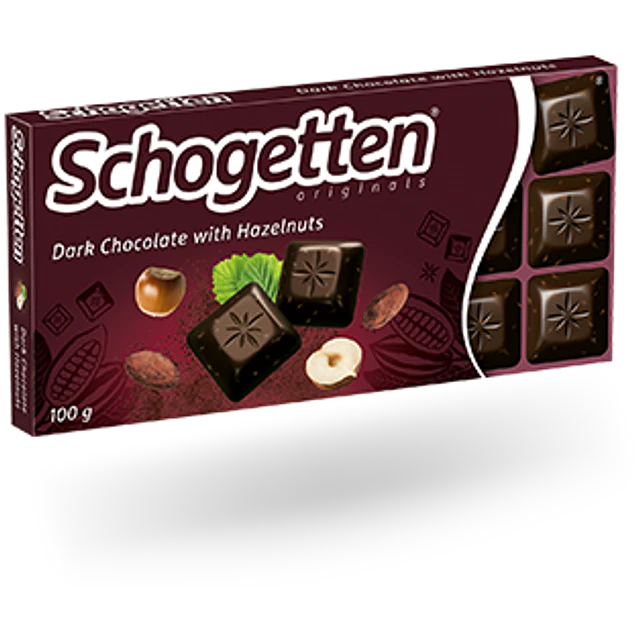 Chocolate Amargo Schogetten Crema de Avellanas con Nuez 100 g