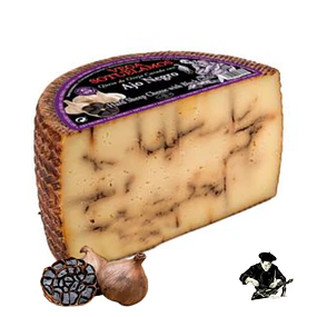 Queso Curado de Oveja con Ajo Negro Importado de España - Pieza de 1 kg