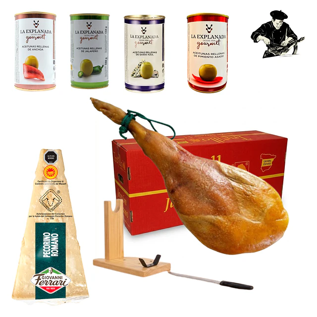 Box Paleta Serrano - Combinación Perfecta 2 Aceituna 1 Queso Pecorino