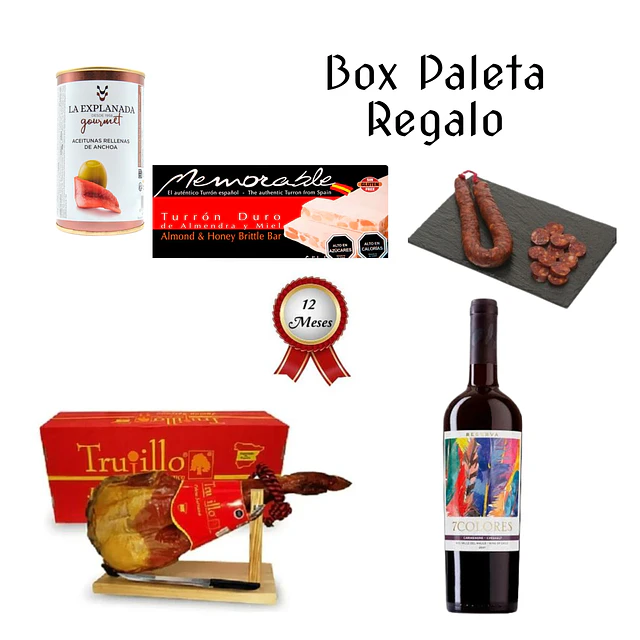 Box Paleta Serrano Roja Sorprende con este Regalo & Número 2