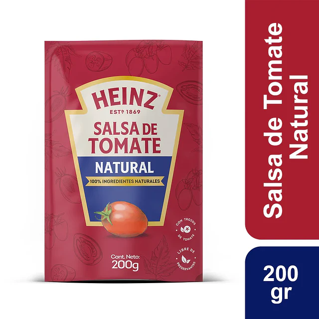 Salsa de tomates Heinz natural unidad ﻿g