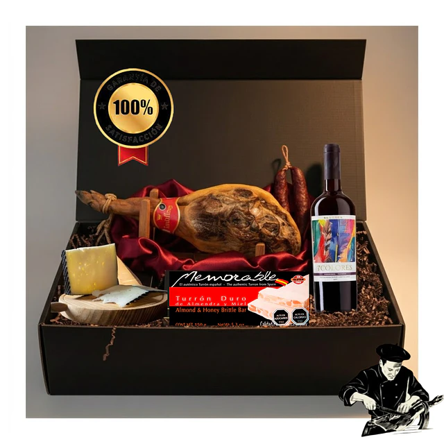 Jamón Serrano Pierna Trasera Etiqueta roja 7,5 Kilos  Box de Regalos