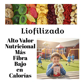 Snack Fruta Liofilizada, Come Fruta en Menos Cantidad con Mayor Aporte Nutricional