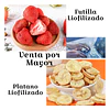Venta al Mayor en Formato 5 Y 10 kilos de fruta Liofilizado Sabor Frutilla y Platano.