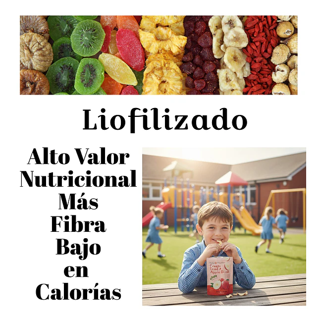 Venta al Mayor en Formato 5 Y 10 kilos de fruta Liofilizado Sabor Frutilla y Platano.