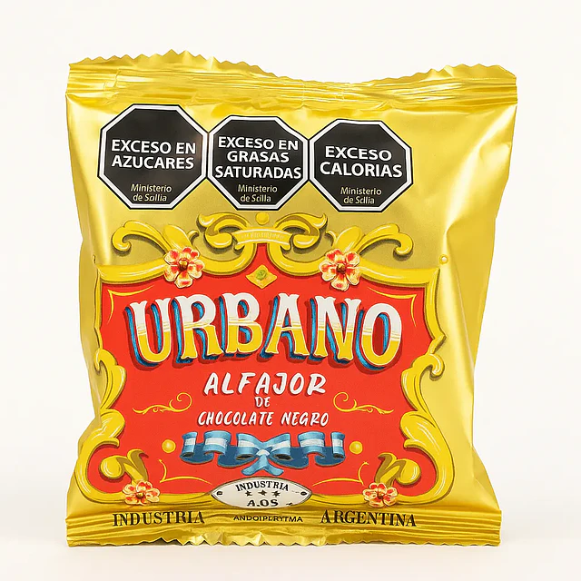 Alfajor Premium Urbano Chocolate Negro 40 g Unidad