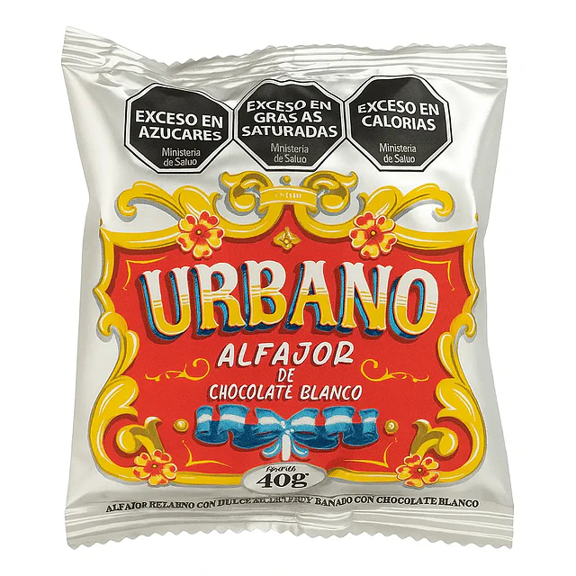 Alfajor Premium Urbano Chocolate blanco 40 g Unidad